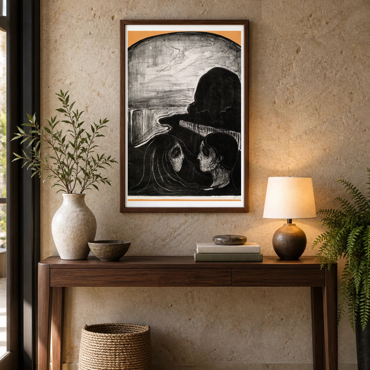 Attraction I (1995) — Edvard Munch shown in a styled interior