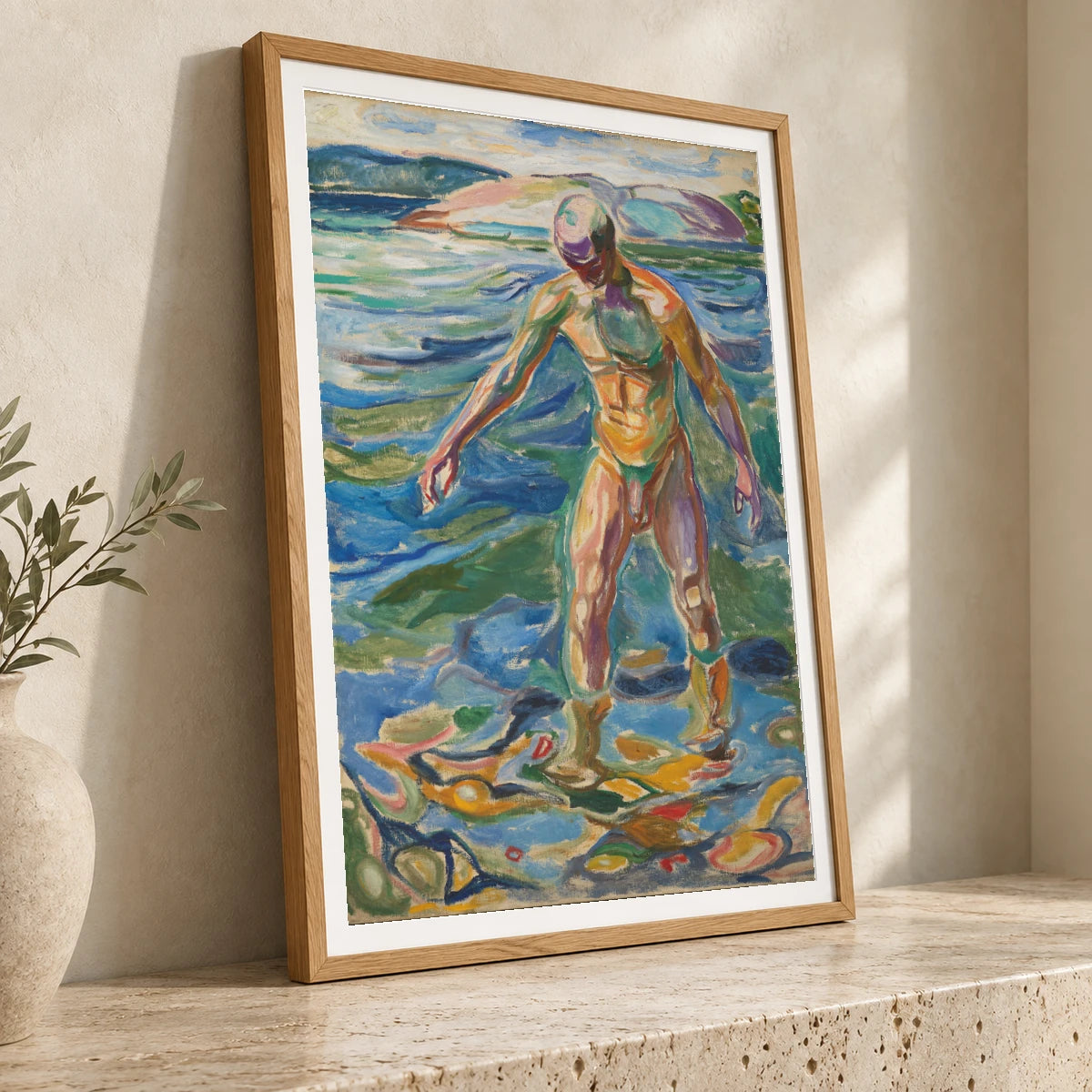 Bathing Man (1918) — Edvard Munch edvard munch print by SaamCrafts