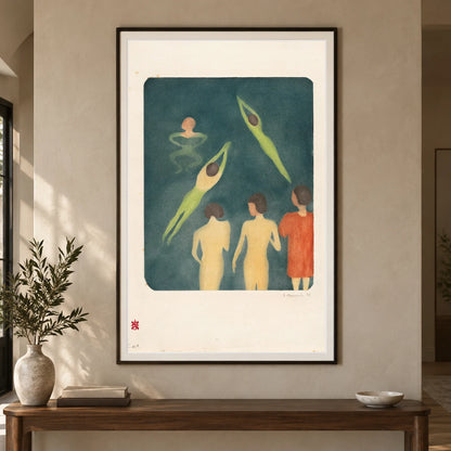 Boys Bathing — Edvard Munch shown in a styled interior