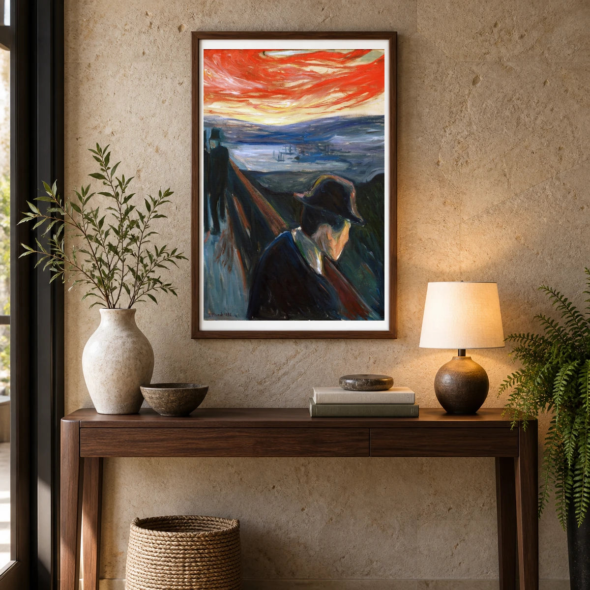 Despair — Edvard Munch shown in a styled interior