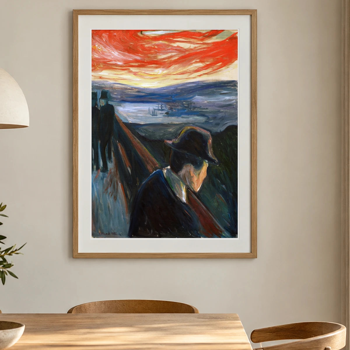 Despair — Edvard Munch shown in a styled interior