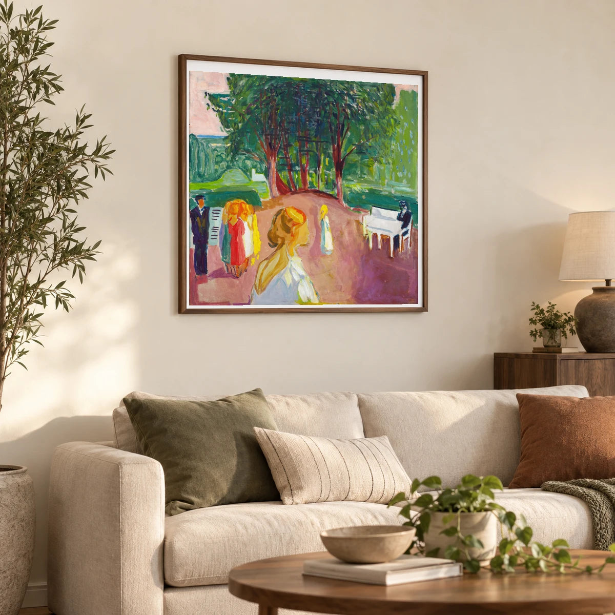 Flirting In The Park (1942) — Edvard Munch shown in a styled interior