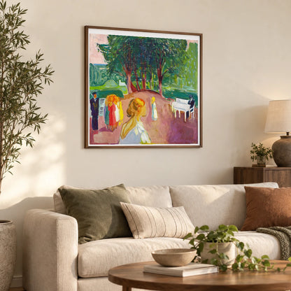 Flirting In The Park (1942) — Edvard Munch shown in a styled interior
