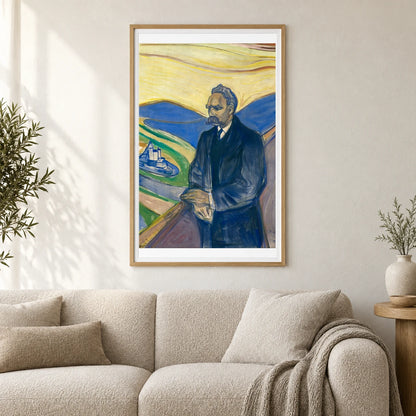 Friedrich Nietzsche (1906) — Edvard Munch shown in a styled interior