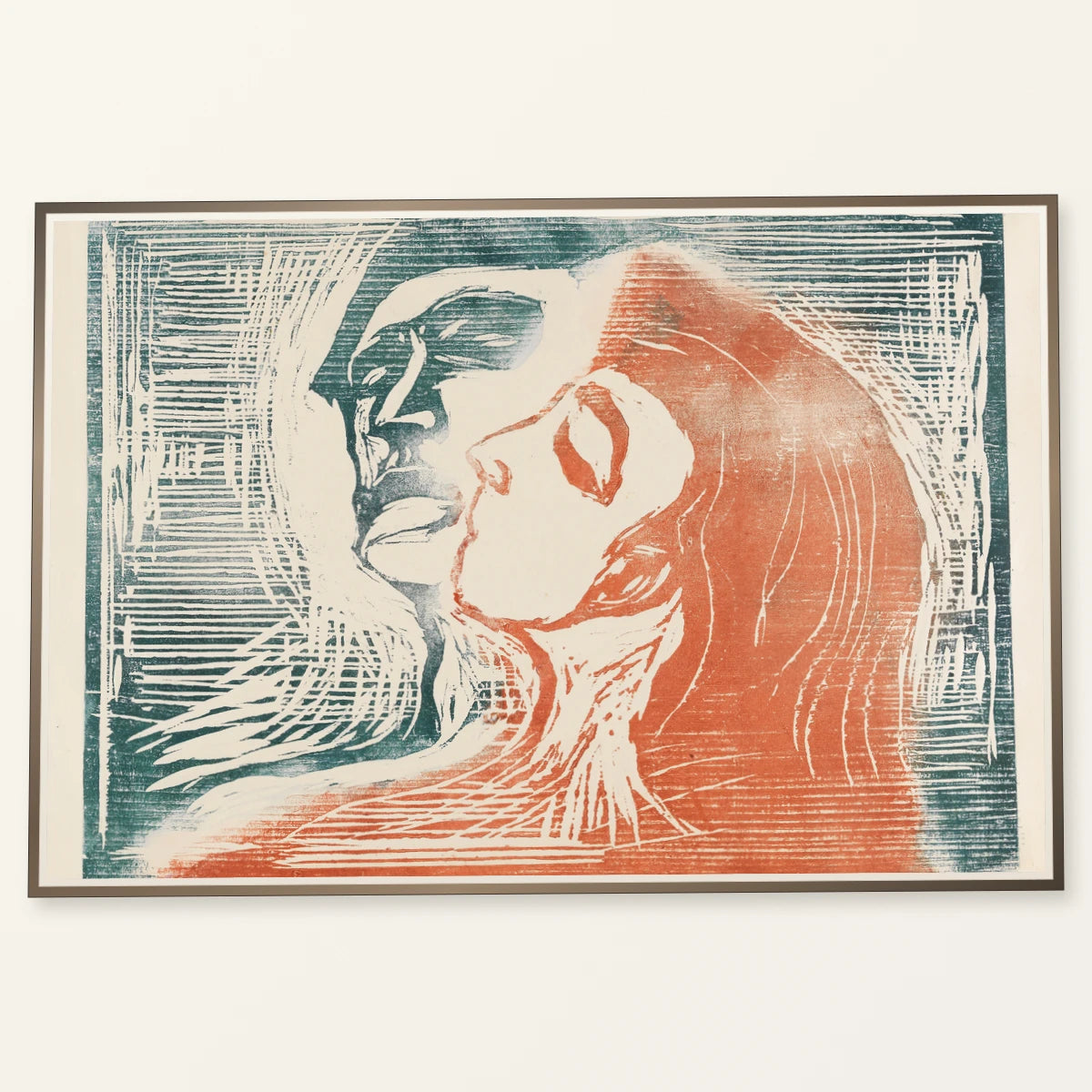Head By Head (man And Woman Kissing) (1905) — Edvard Munch edvard munch print by SaamCrafts