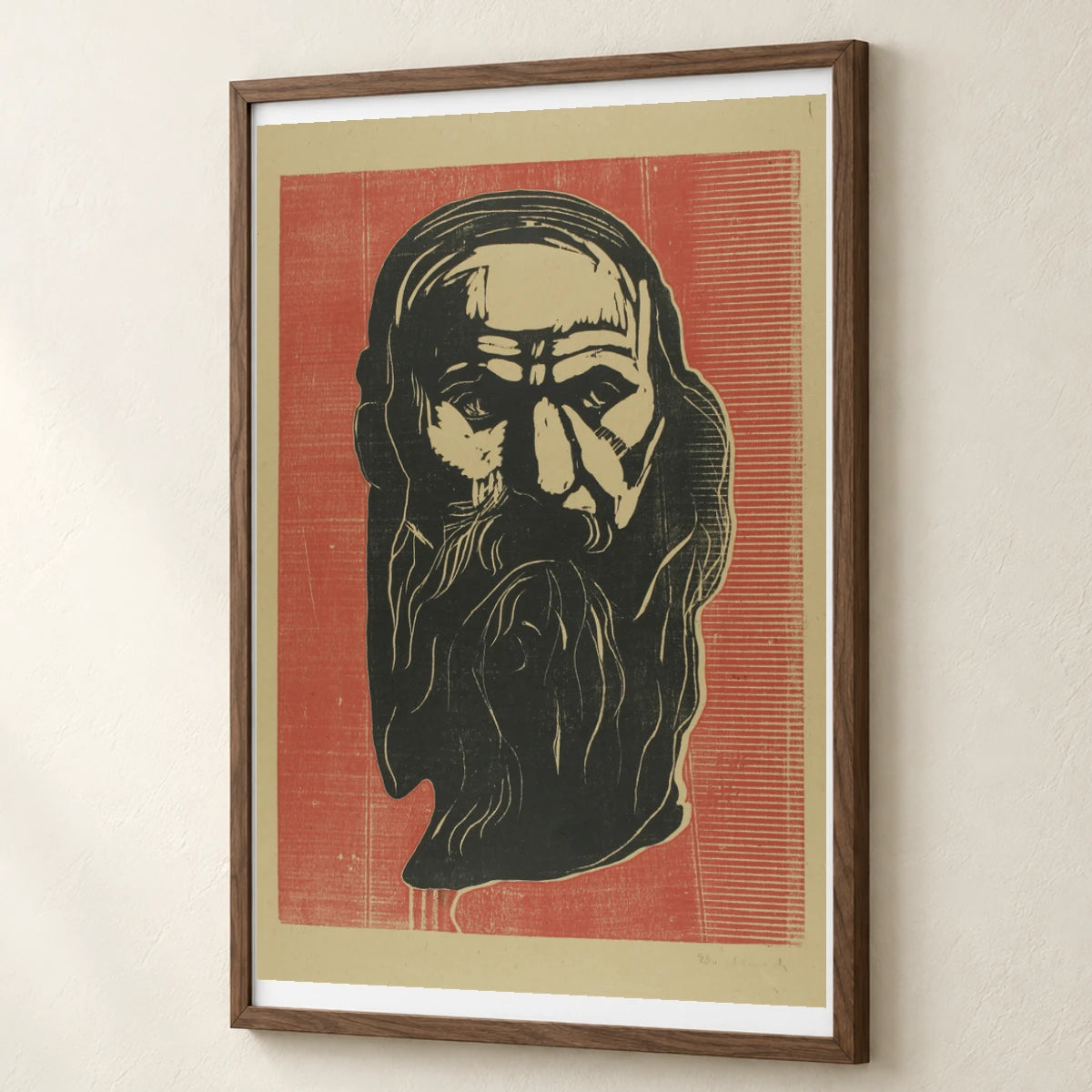 Head Of An Old Man With Beard (1902) — Edvard Munch edvard munch print by SaamCrafts