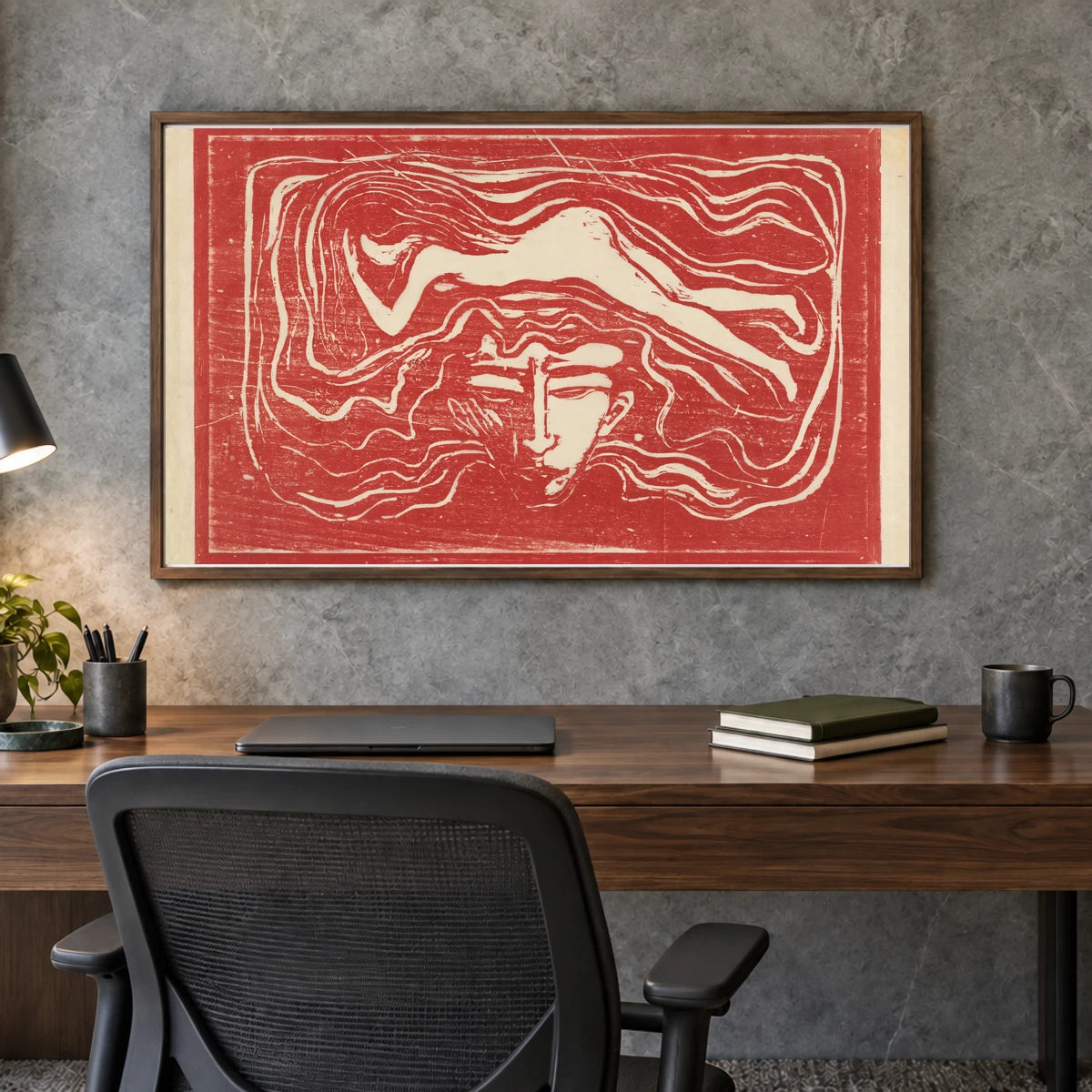 In The Man’s Brain — Edvard Munch shown in a styled interior