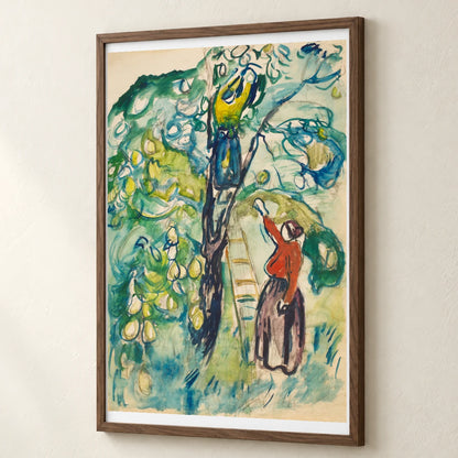 Kvinner Høster Frukt (ca 1920) — Edvard Munch edvard munch print by SaamCrafts