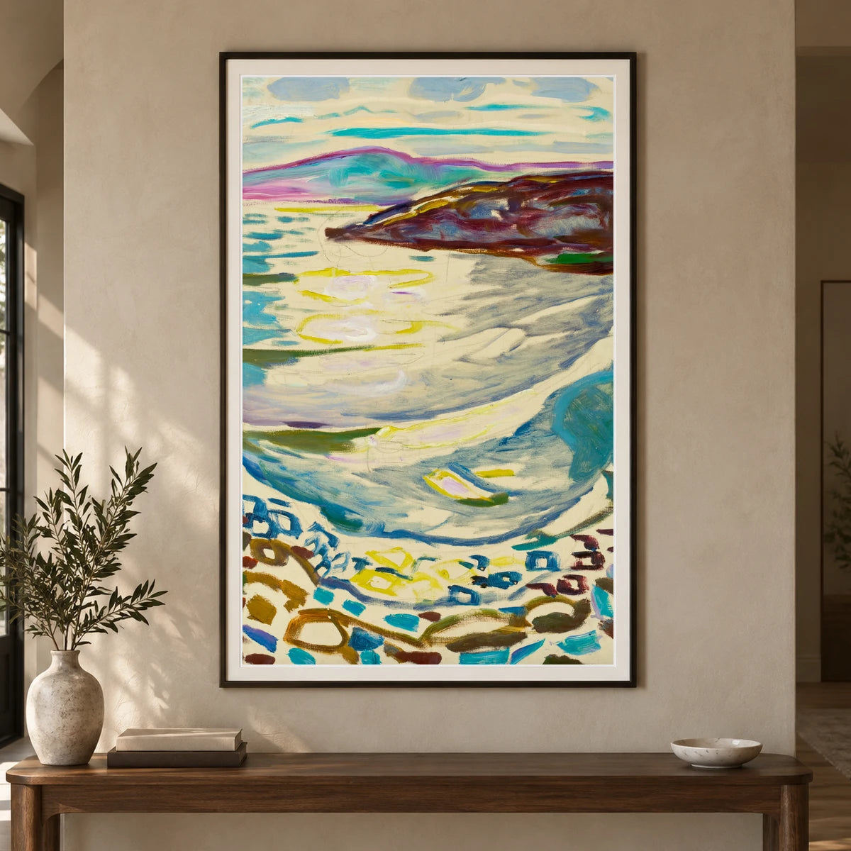 Landscape From Hvitsten (1918–1919) — Edvard Munch shown in a styled interior