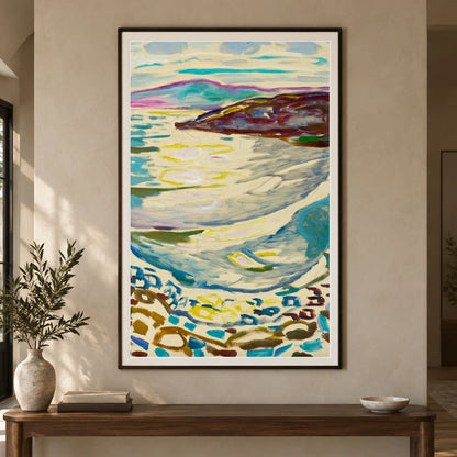 Landscape From Hvitsten (1918–1919) — Edvard Munch shown in a styled interior