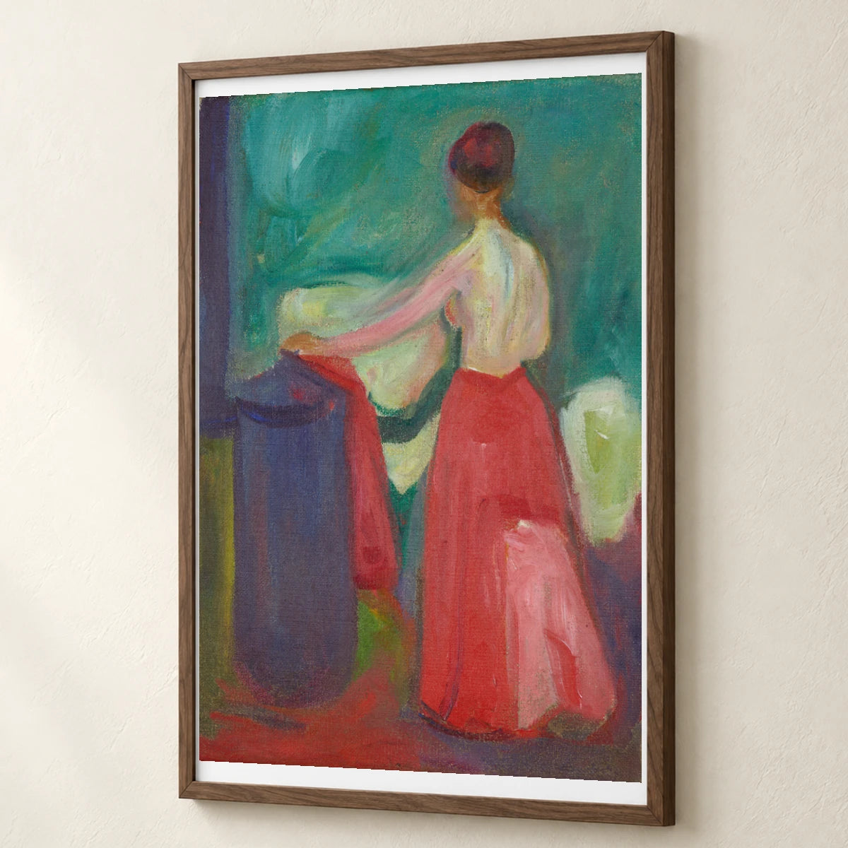 Nude With Red Skirt (1902) — Edvard Munch edvard munch print by SaamCrafts