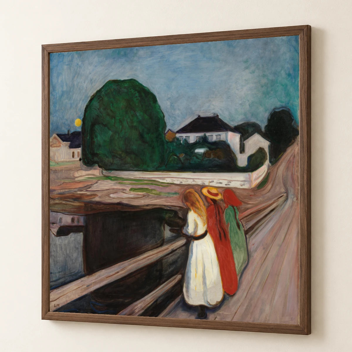 The Girls On The Bridge (1901) — Edvard Munch edvard munch print by SaamCrafts