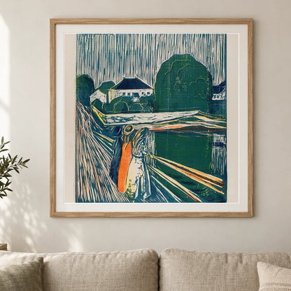 The Girls On The Bridge (1918) — Edvard Munch shown in a styled interior