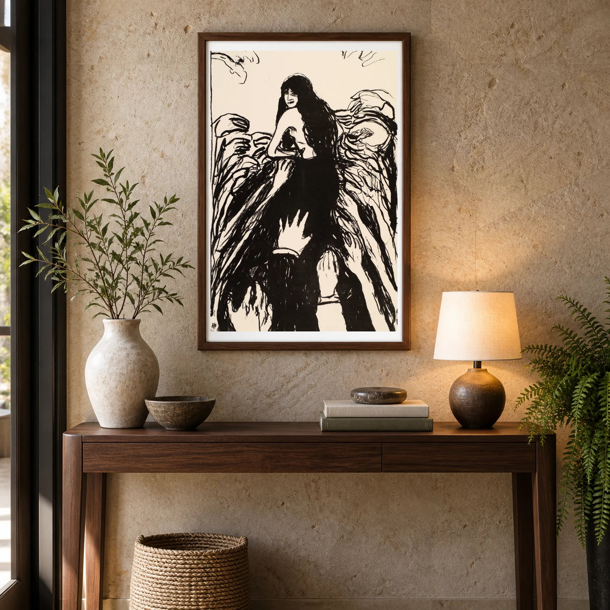 The Hands (1991) — Edvard Munch shown in a styled interior