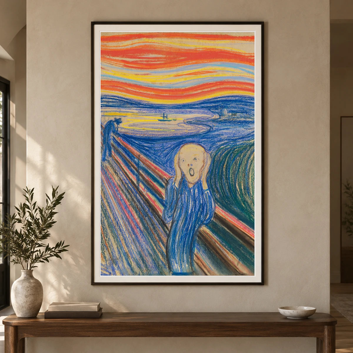 The Scream II — Edvard Munch shown in a styled interior