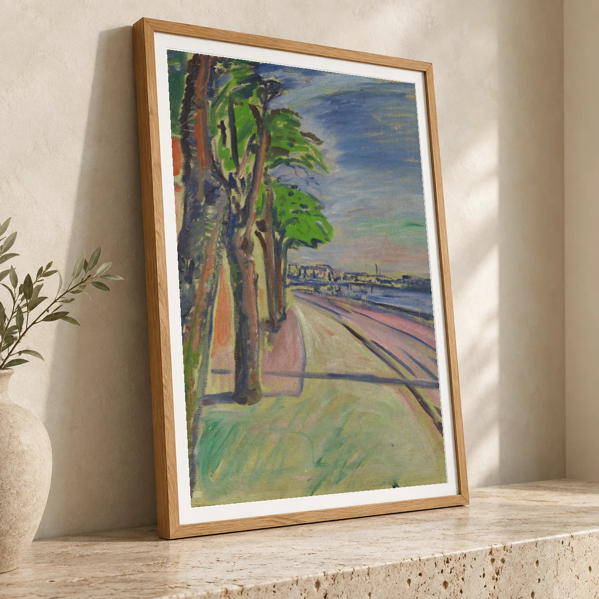 Trees By The Canal (1908) — Edvard Munch edvard munch print by SaamCrafts