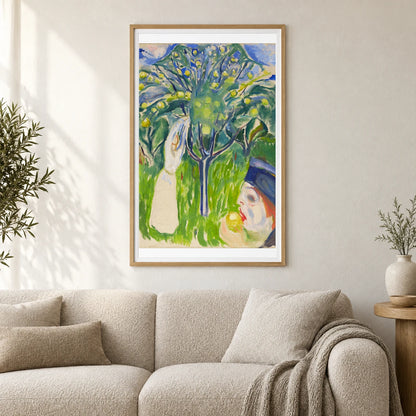 Two Women In The Garden (1919) — Edvard Munch shown in a styled interior