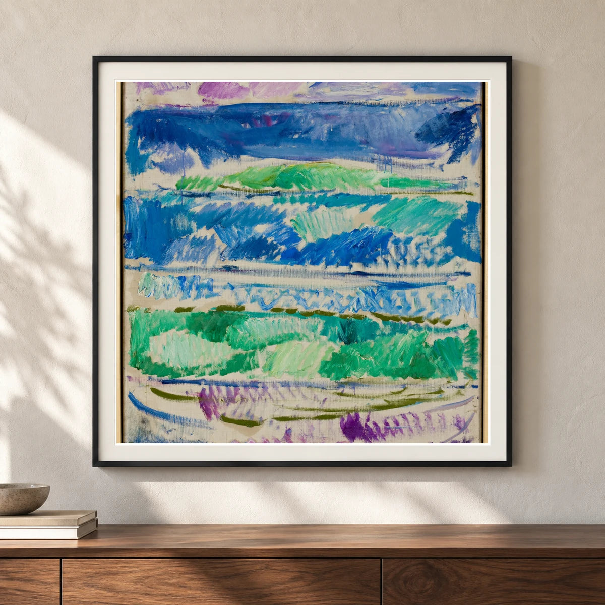 Waves (1908) — Edvard Munch shown in a styled interior