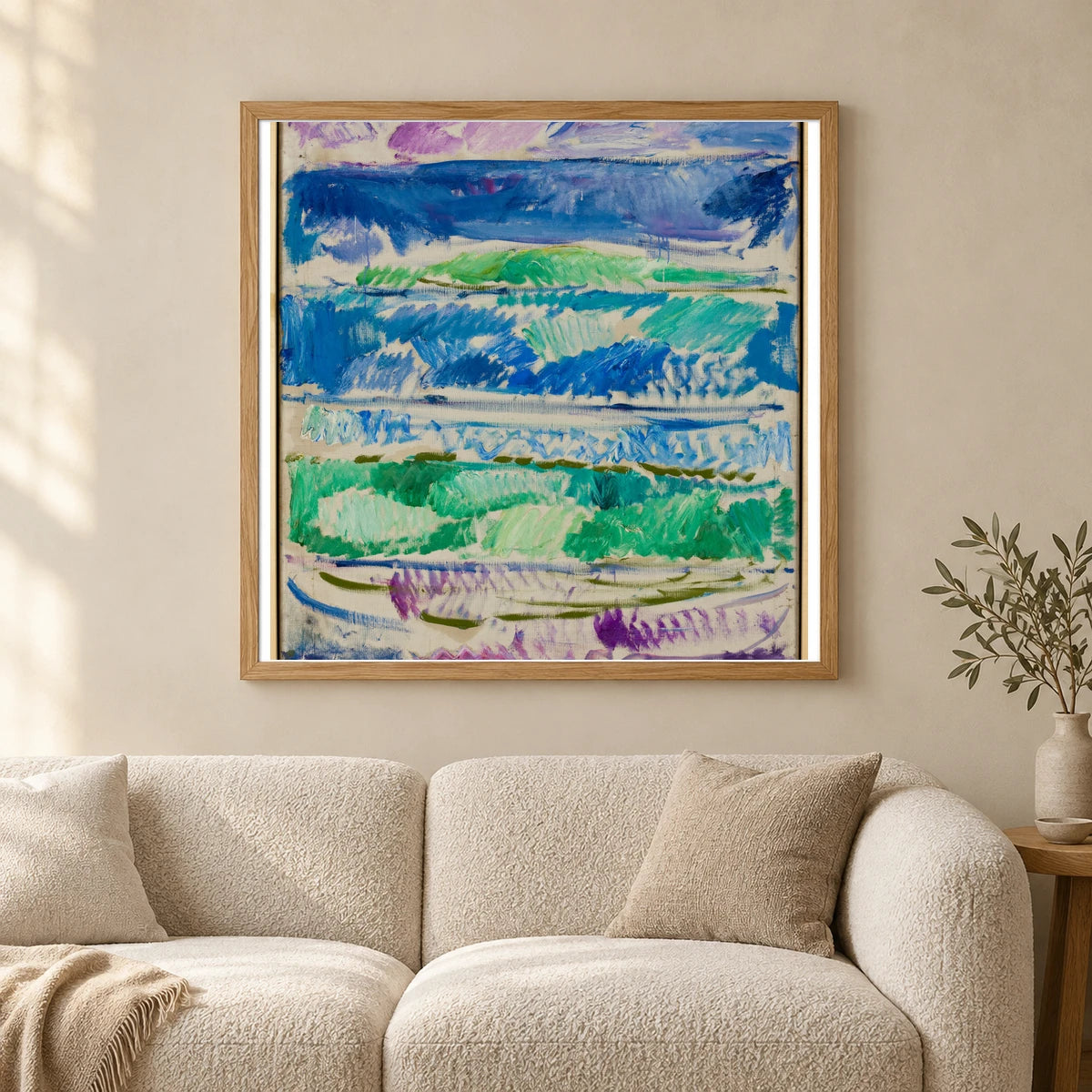 Waves (1908) — Edvard Munch shown in a styled interior