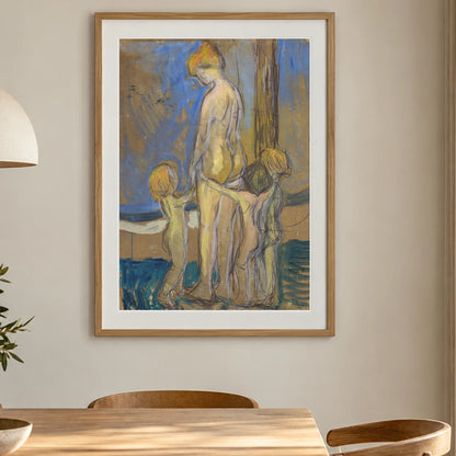 Woman With Children (1907) — Edvard Munch shown in a styled interior