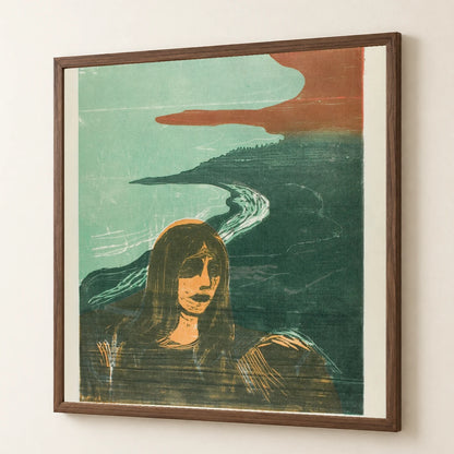Woman’s Head Against The Shore — Edvard Munch edvard munch print by SaamCrafts
