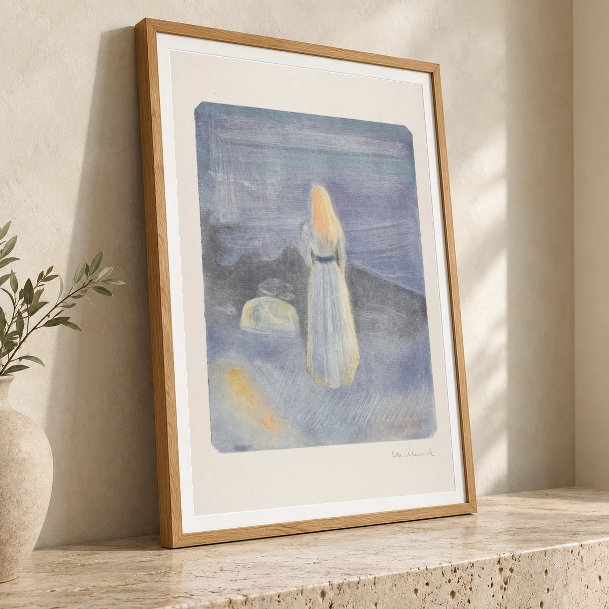 Young Woman On The Beach — Edvard Munch edvard munch print by SaamCrafts