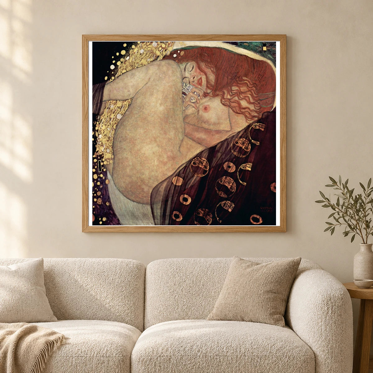 Klimt XII — Gustav Klimt shown in a styled interior