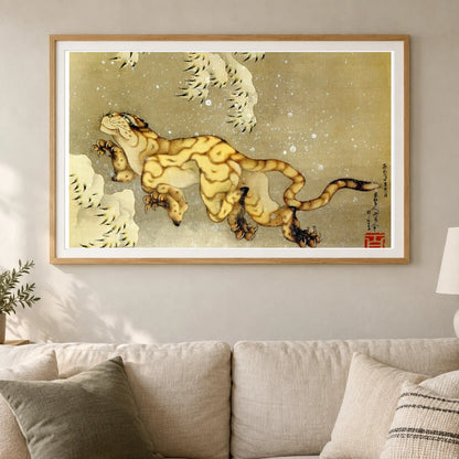 Katsushika Hokusai XIII — Katsushika Hokusai shown in a styled interior
