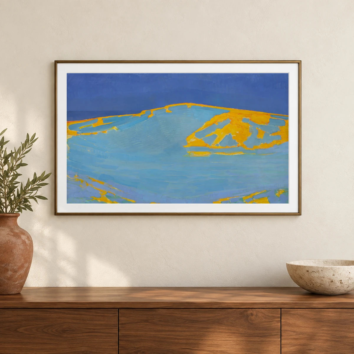 Summer, Dune In Zeeland (1910) — Piet Mondrian shown in a styled interior