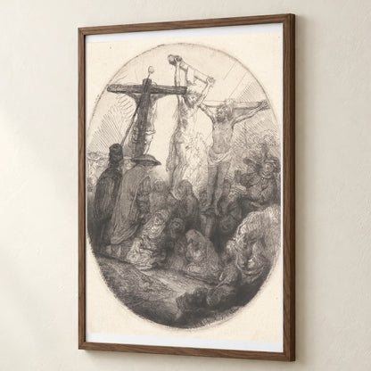 Christ Crucified Between The Two Thieves (ca. 1641) — Rembrandt van Rijn rembrandt van rijn print by SaamCrafts