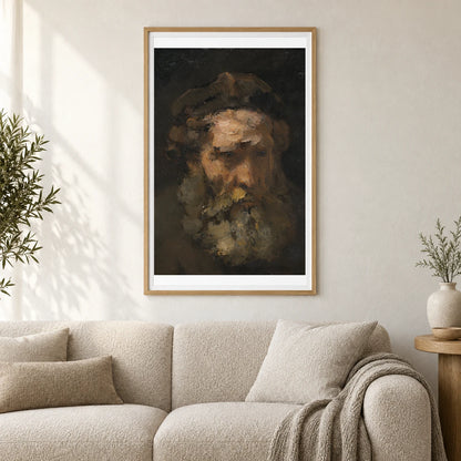Head Of Saint Matthew (probably Early 1660s) — Rembrandt van Rijn shown in a styled interior