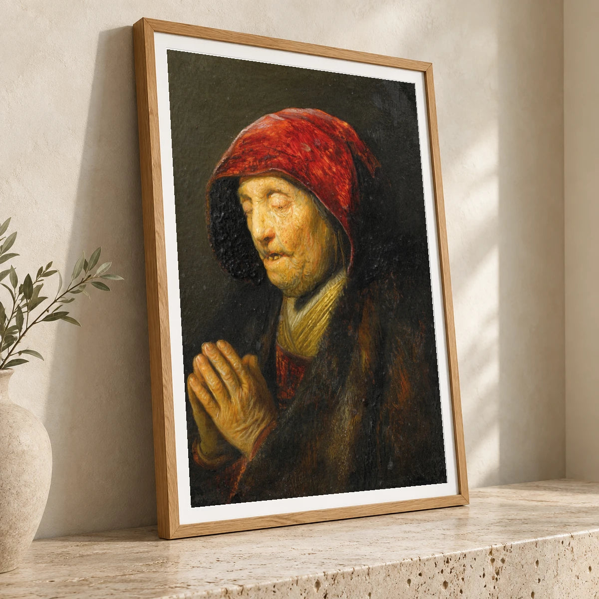 Old Woman Praying (1629 1630) — Rembrandt van Rijn rembrandt van rijn print by SaamCrafts