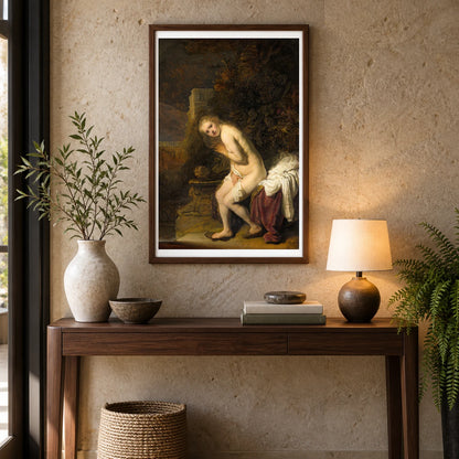 Susanna — Rembrandt van Rijn shown in a styled interior
