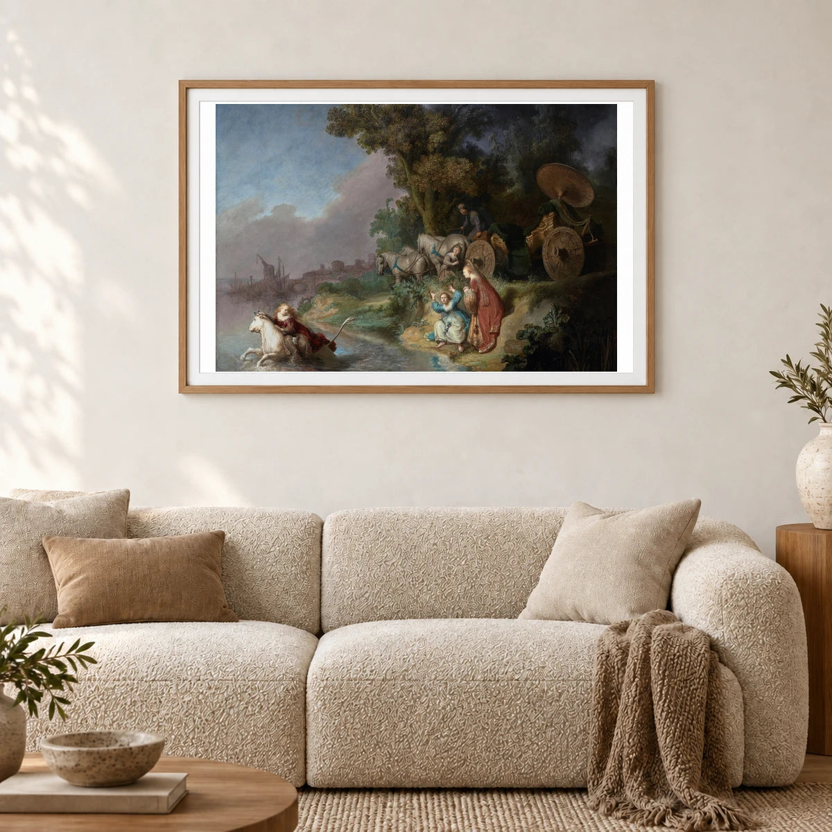 The Abduction Of Europa — Rembrandt van Rijn shown in a styled interior