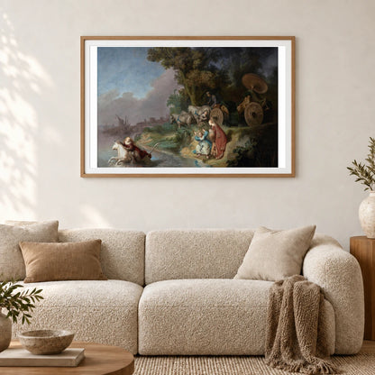 The Abduction Of Europa — Rembrandt van Rijn shown in a styled interior