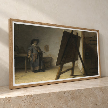 The Artist In His Studio (c. 1628) — Rembrandt van Rijn rembrandt van rijn print by SaamCrafts