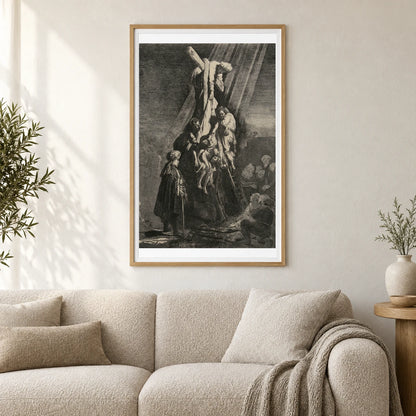 The Descent From The Cross Second Plate — Rembrandt van Rijn shown in a styled interior