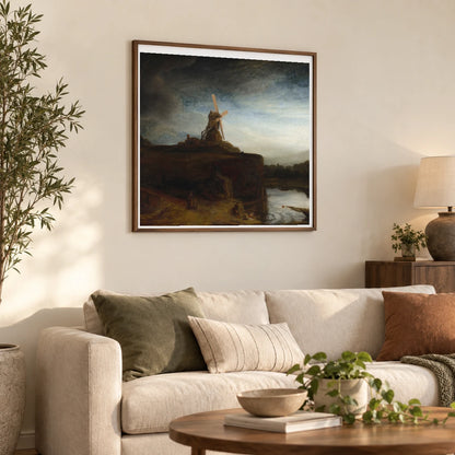 The Mill (1645 1648) — Rembrandt van Rijn shown in a styled interior
