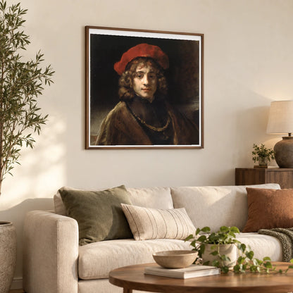 Titus, The Artist’s Son (c. 1657) — Rembrandt van Rijn shown in a styled interior