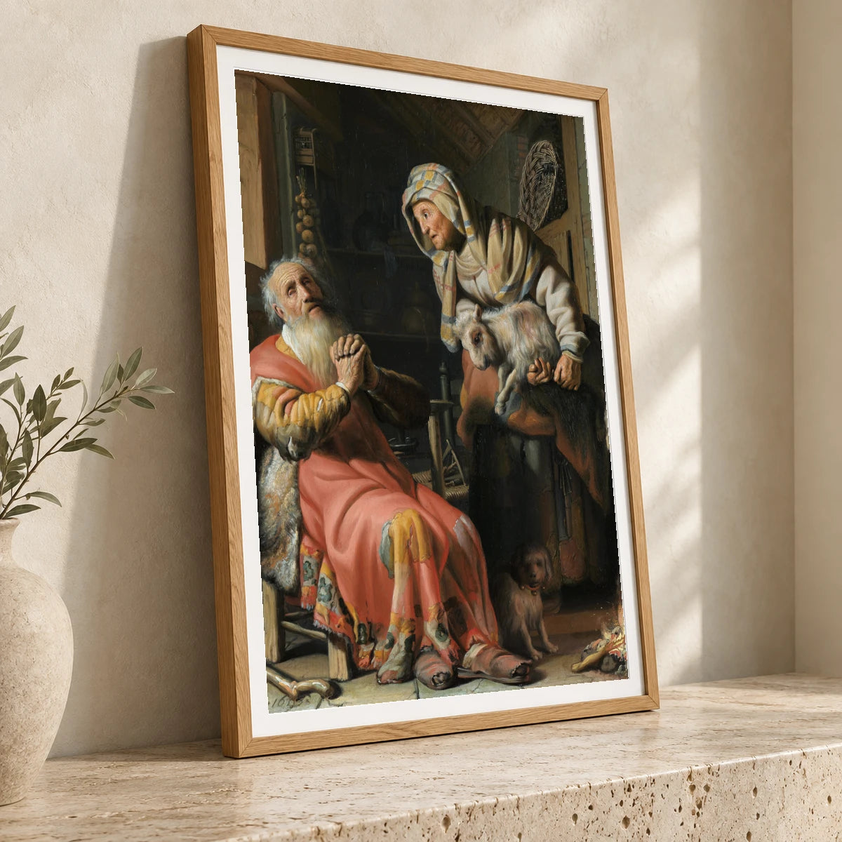 Tobit And Anna With The Kid — Rembrandt van Rijn rembrandt van rijn print by SaamCrafts