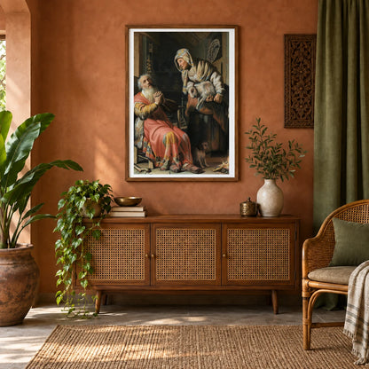 Tobit And Anna With The Kid — Rembrandt van Rijn shown in a styled interior