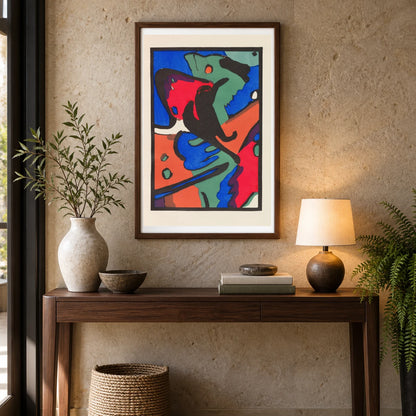 Wassily Kandinsky Der Blaue Reiter (1912) — Wassily Kandinsky shown in a styled interior