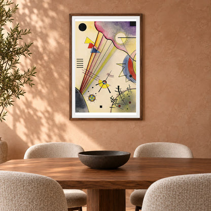 Wassily Kandinsky Deutliche Verbindung (clear Connection) (1925) — Wassily Kandinsky shown in a styled interior