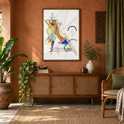 Wassily Kandinsky Gewebe (1923) — Wassily Kandinsky shown in a styled interior