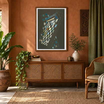 Wassily Kandinsky Kleine Flächen (small Planes) (1936) — Wassily Kandinsky shown in a styled interior