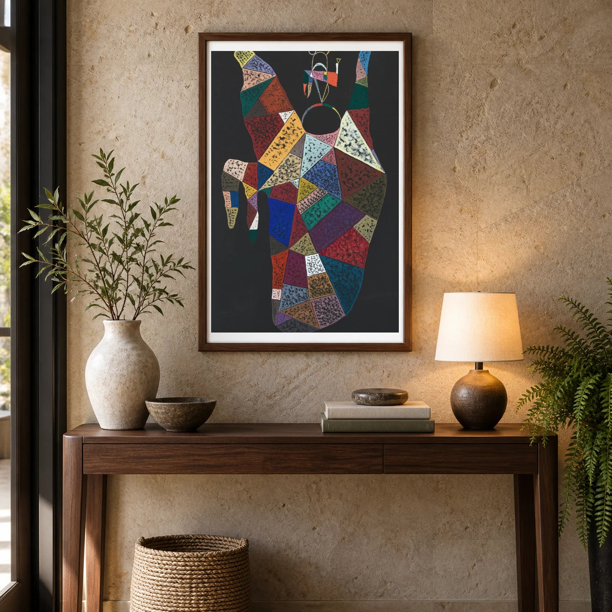 Wassily Kandinsky Ohne Titel (1940) — Wassily Kandinsky shown in a styled interior