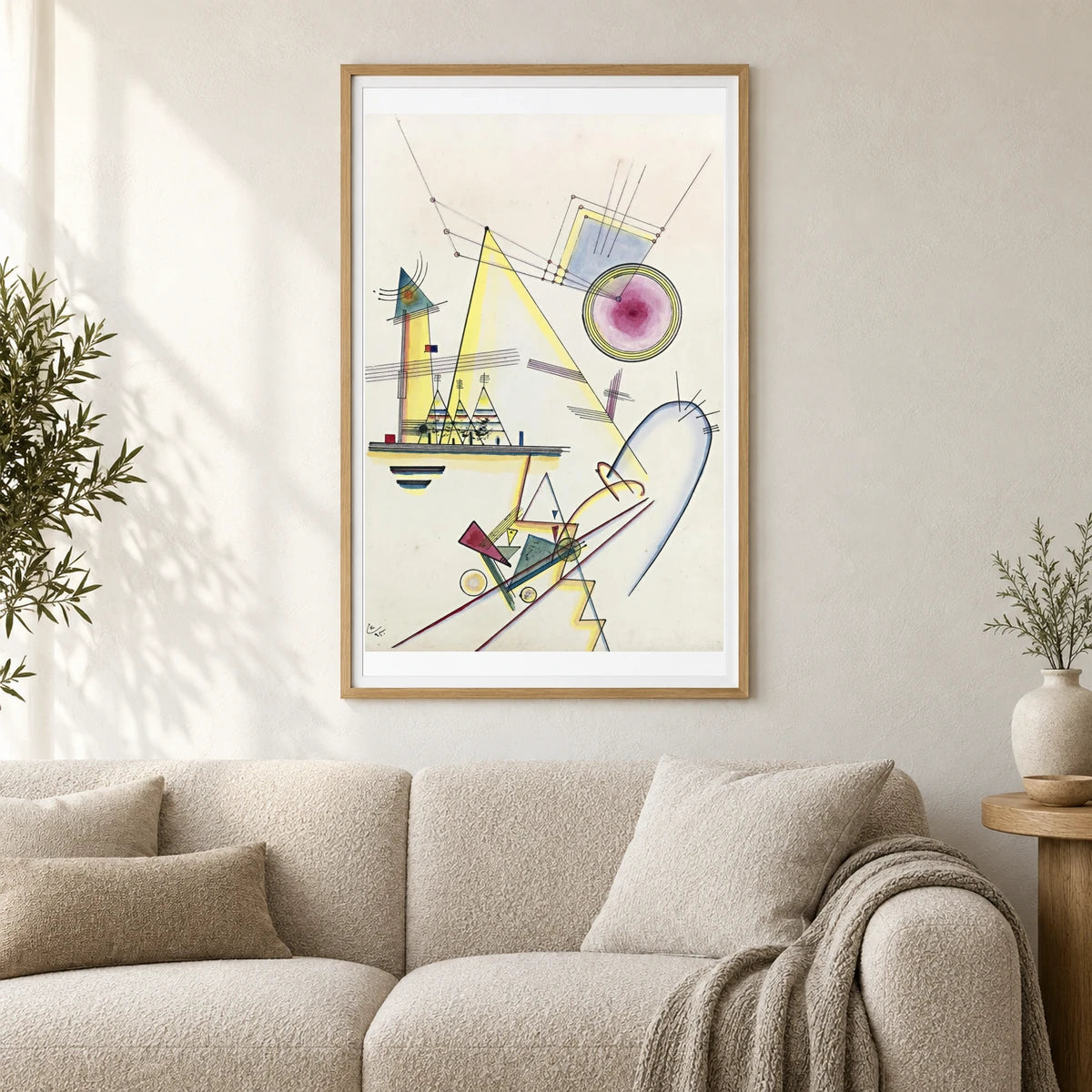 Wassily Kandinsky Zartes Gemüt (delicate Soul) (1925) — Wassily Kandinsky shown in a styled interior