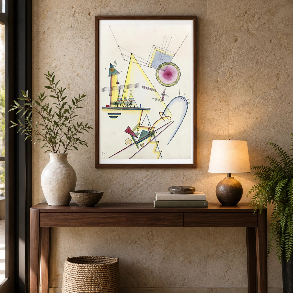 Wassily Kandinsky Zartes Gemüt (delicate Soul) (1925) — Wassily Kandinsky shown in a styled interior